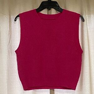 Women's Sleeveless hot pink Cider brand sweater vest